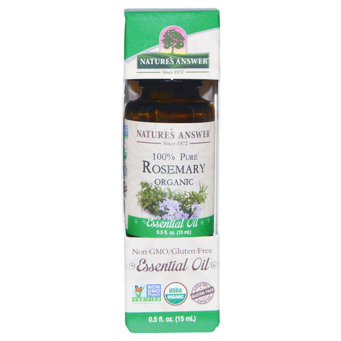 Nature's Answer, Organic Essential Oil, 100% Pure Rosemary, 0.5 fl oz (15 ml)