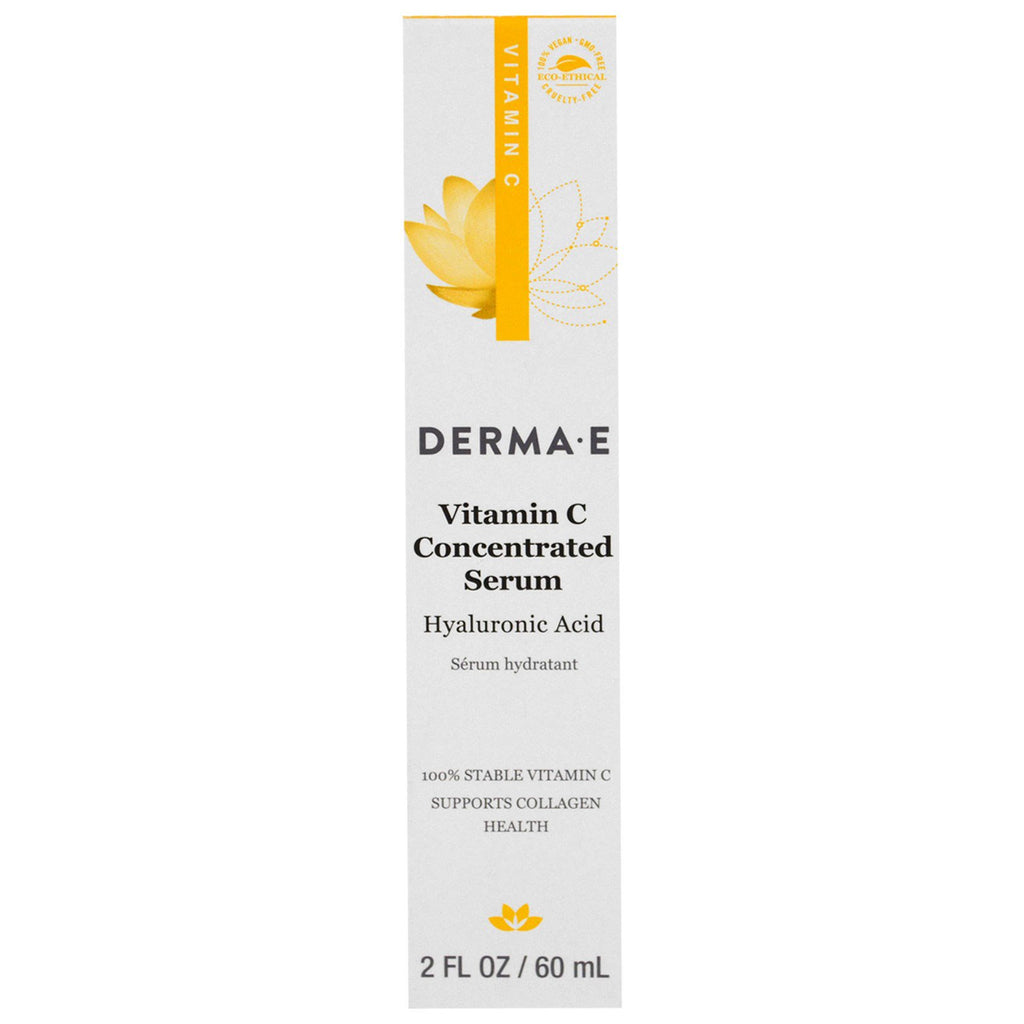 Derma E, Vitamin C Concentrated Serum, Hyaluronic Acid, 2 fl oz (60 ml)