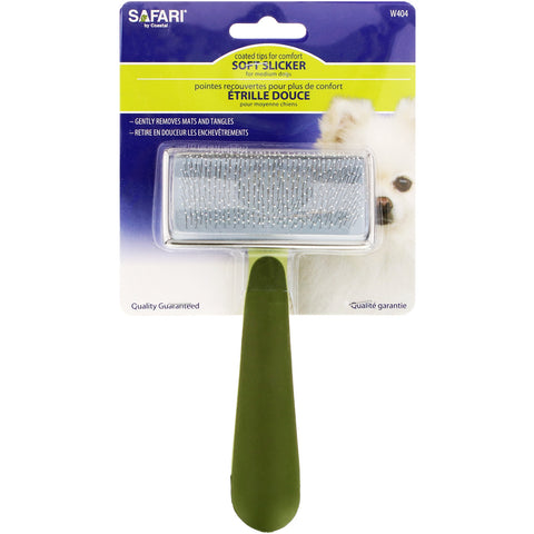 Safari, Soft Slicker Brush for Medium Dogs, 1 Slicker Brush