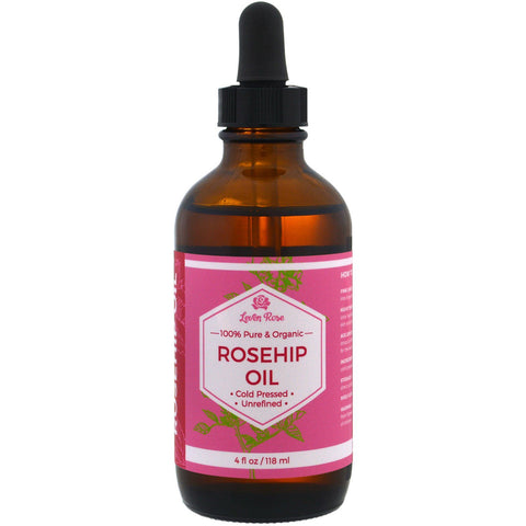 Leven Rose, 100% Pure & Organic Rosehip Oil, 4 fl oz (118 ml)