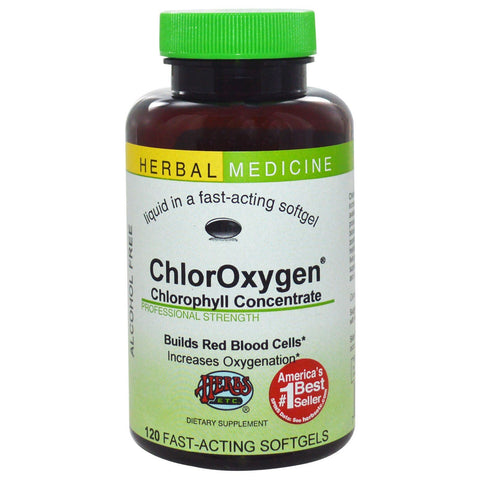 Herbs Etc., ChlorOxygen, Chlorophyll Concentrate, Alcohol Free, 120 Fast-Acting Softgels