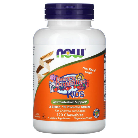 Now Foods, Berry Dophilus, Kids, 2 Billion CFU, 120 Chewables