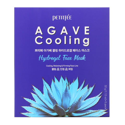 Petitfee, Agave Cooling, Hydrogel Face Mask, 5 Sheets, 1.12 oz (32 g) Each