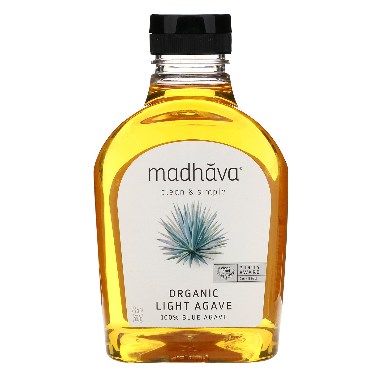 Madhava Natural Sweeteners, Organic Golden Light Blue Agave, 23.5 oz (667 g)