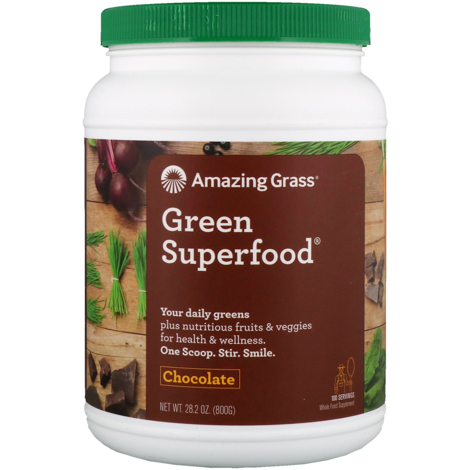 Amazing Grass, Green Superfood, Chocolate, 28.2 oz (800 g)