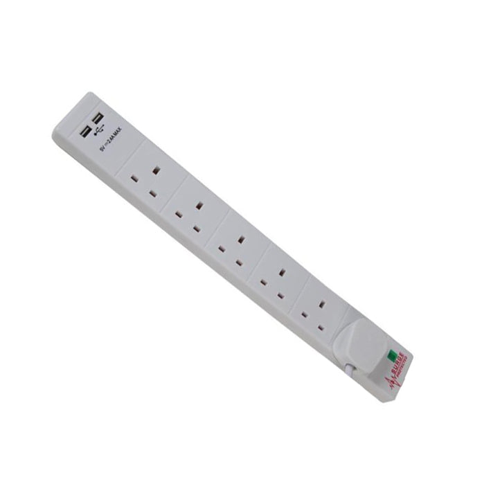 PROTECRE CONTRA SOBRETENSIONES USB Omega 2 X2.4A 6 GANG 2M EXT LEAD