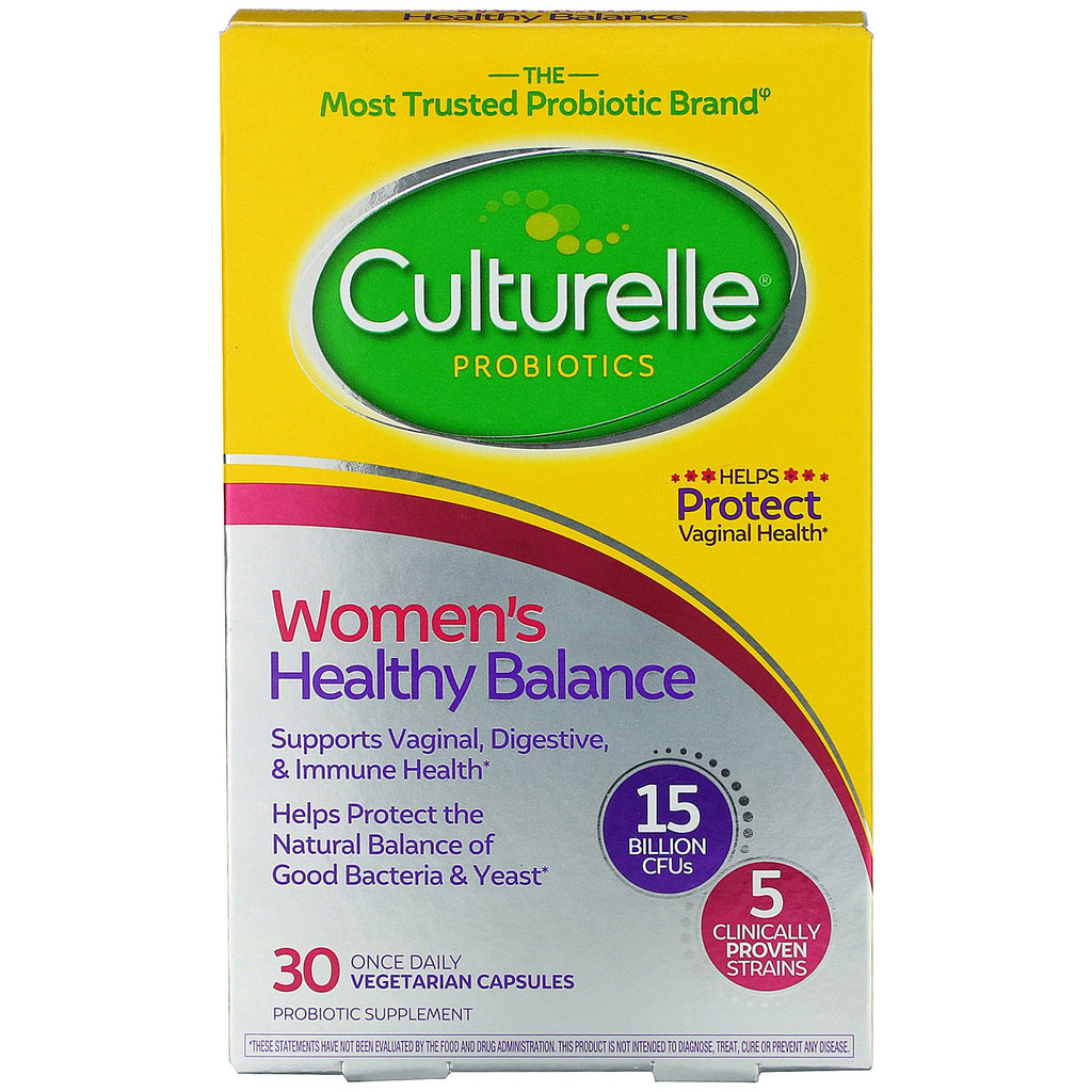 Culturelle, Probiotics, Women's Healthy Balance, 30 Once Daily Vegetarian Capsules