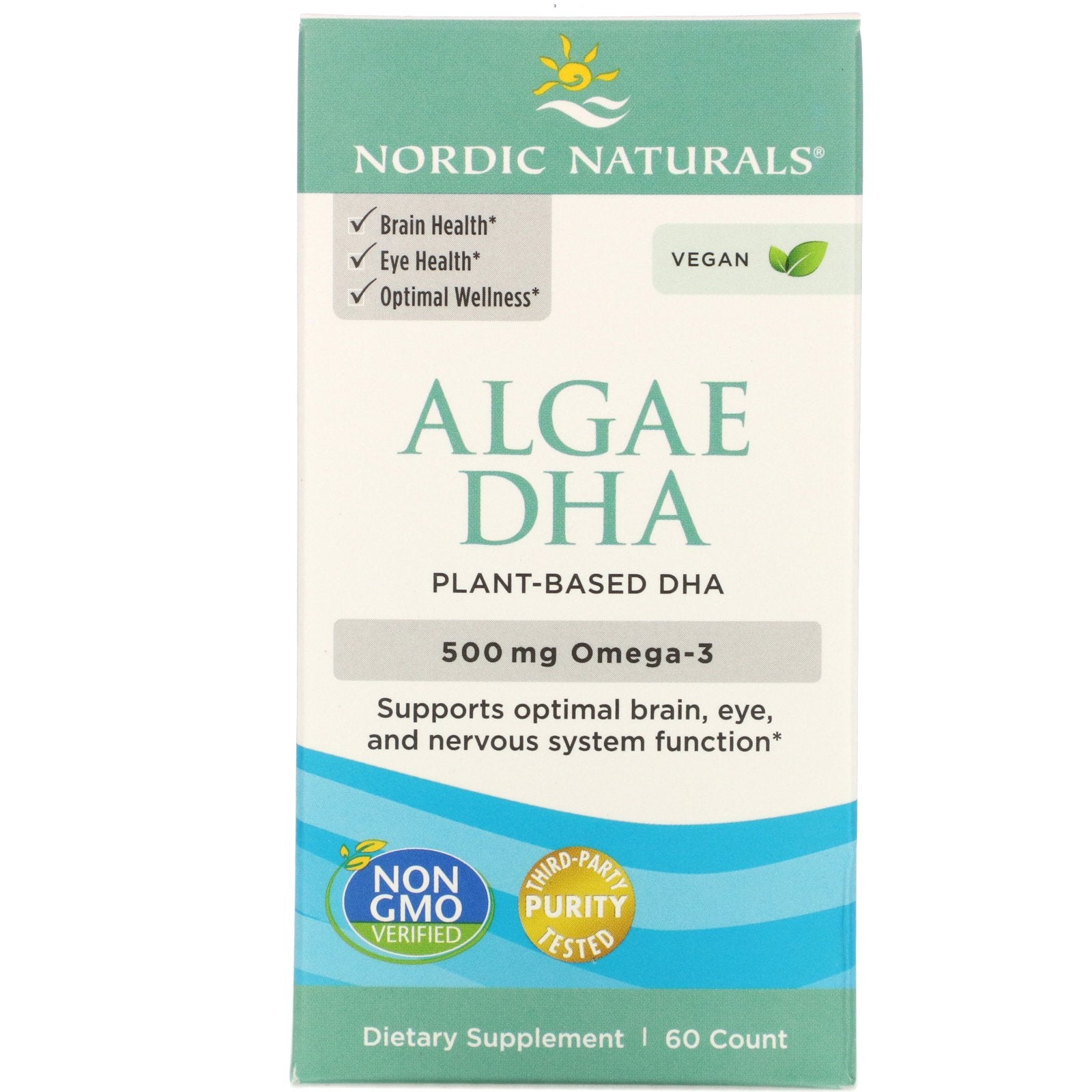 Nordic Naturals, Algae DHA, 60 Soft Gels