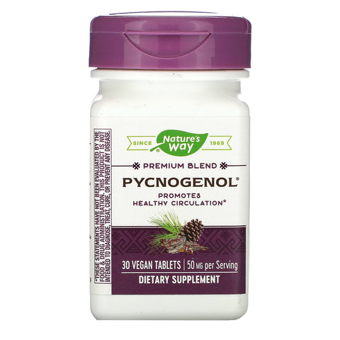 Nature's Way, Pycnogenol, 50 mg, 30 Vegan Tablets