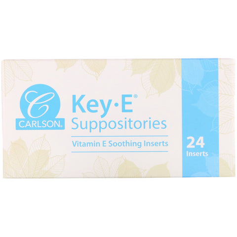 Carlson Labs, Key•E Suppositories, 24 Soothing Inserts