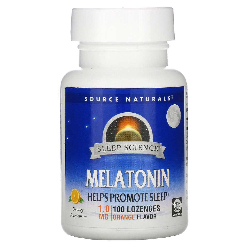 Source Naturals, Melatonin, Orange, 1.0 mg, 100 Lozenges