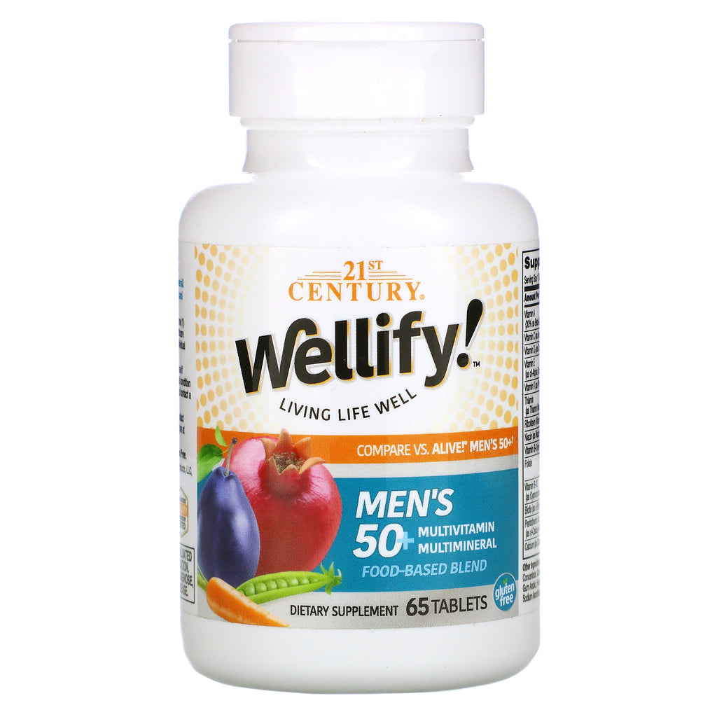 21st Century, Wellify, Men's 50+ Multivitamin Multimineral, 65 Tablets