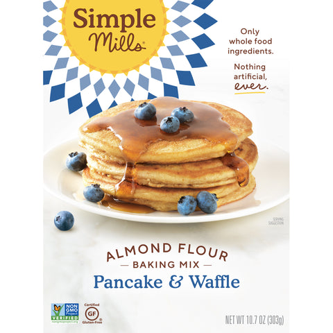 Simple Mills, Naturally Gluten-Free, Almond Flour Mix, Pancake & Waffle, 10.7 oz (303 g)