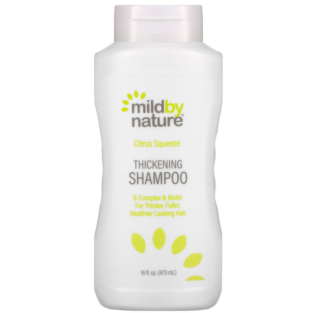 Mild By Nature, Thickening B-Complex + Biotin Shampoo by Madre Labs, No Sulfates, Citrus Squeeze, 16 fl oz (473 ml)