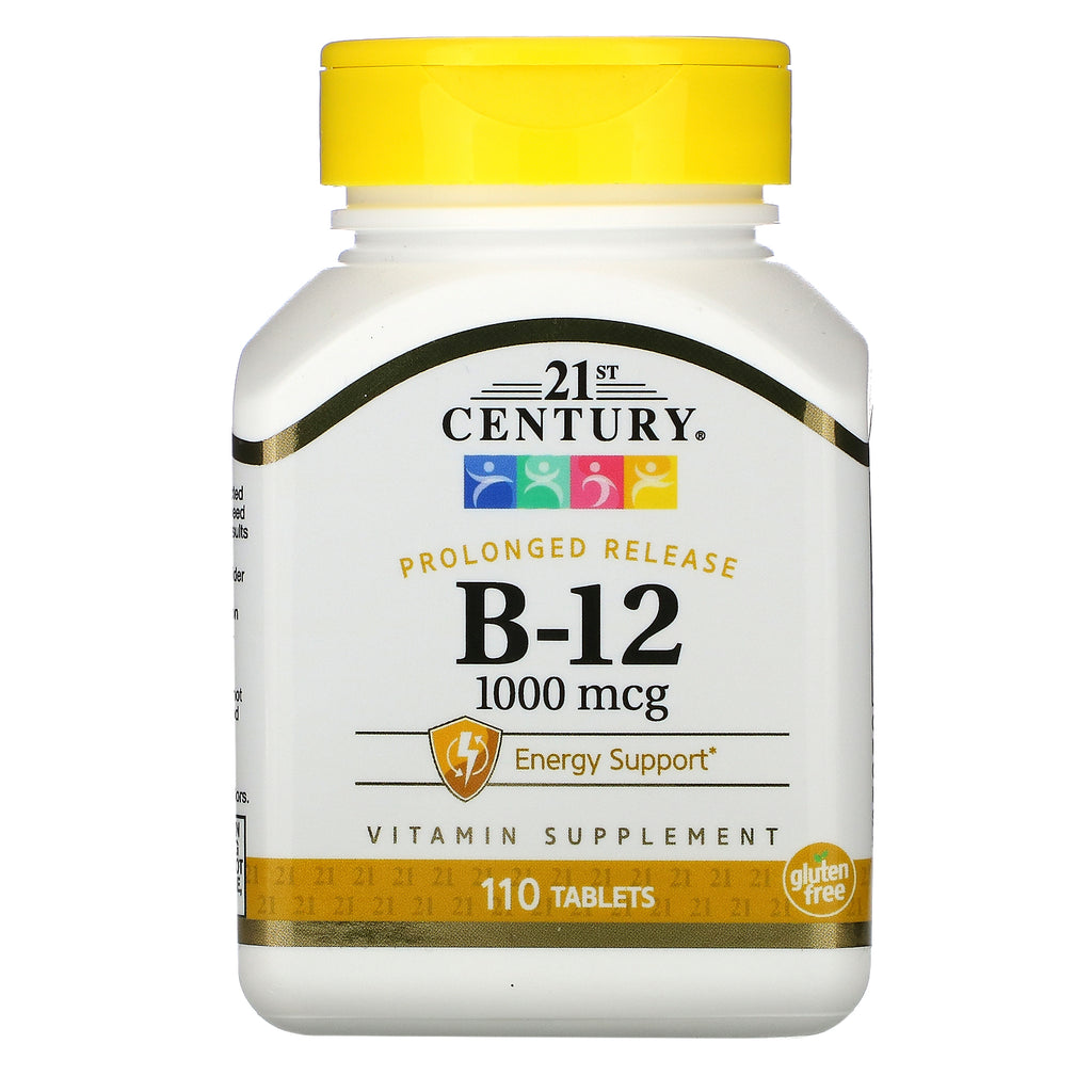 21st Century, B-12, Prolonged Release, 1,000 mcg, 110 Tablets