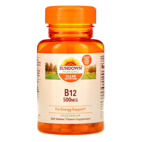 Sundown Naturals, B-12, 500 mcg, 200 Tablets