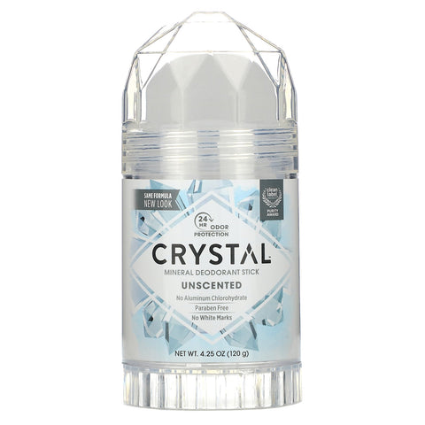 Crystal Body Deodorant, Mineral Deodorant Stick, Unscented, 4.25 oz (120 g)