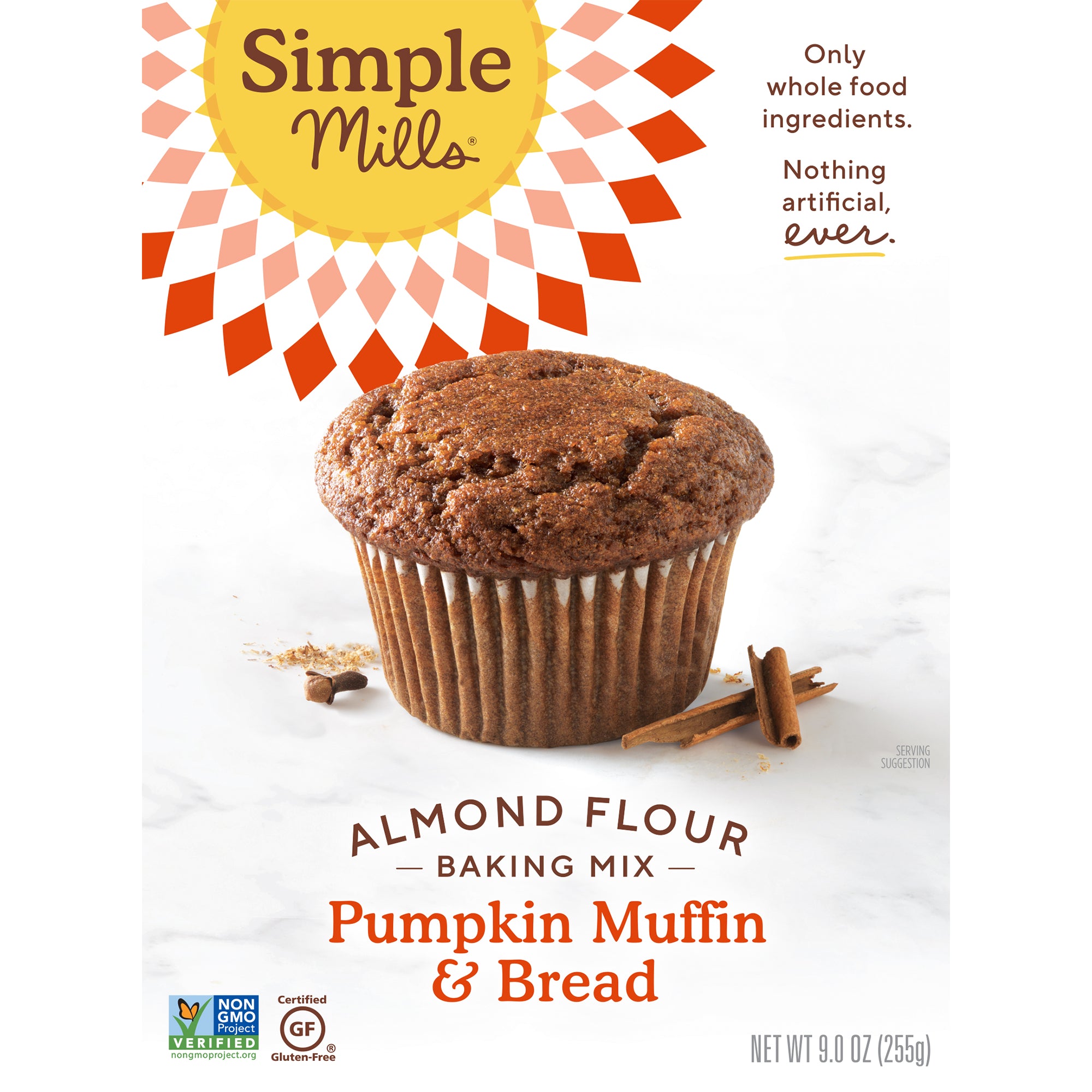 Simple Mills, Naturally Gluten-Free, Almond Flour Mix, Pumpkin Muffin & Bread, 9.0 oz (255 g)