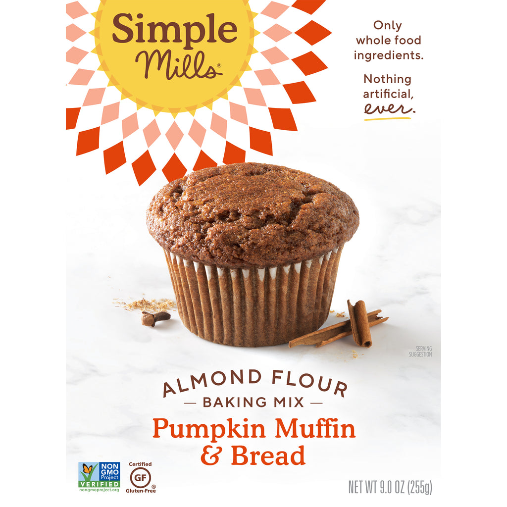 Simple Mills, Naturally Gluten-Free, Almond Flour Mix, Pumpkin Muffin & Bread, 9.0 oz (255 g)