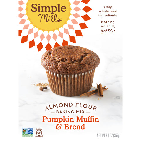 Simple Mills, Naturally Gluten-Free, Almond Flour Mix, Pumpkin Muffin & Bread, 9.0 oz (255 g)