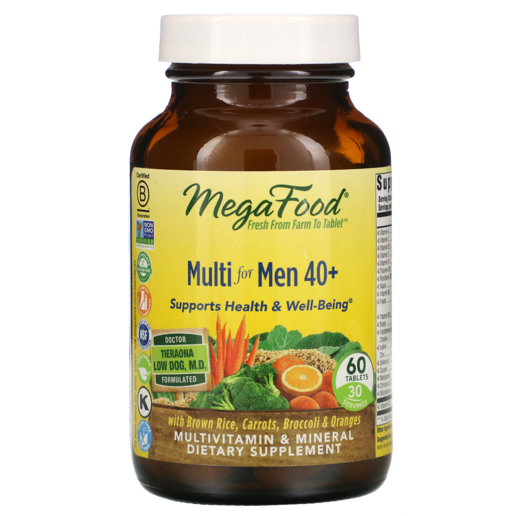 MegaFood, Multi for Men 40+, 60 Tablets