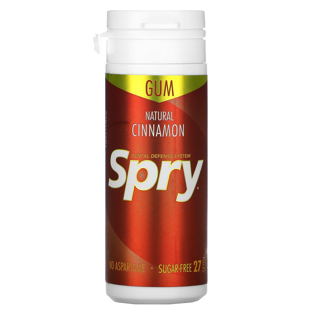 Xlear, Spry Chewing Gum, Cinnamon, Sugar Free, 27 Pieces
