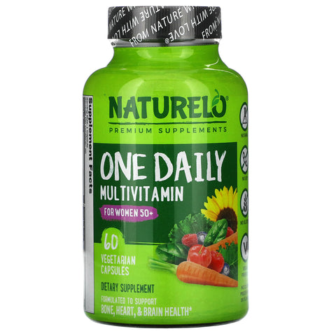 NATURELO, One Daily Multivitamin for Women 50+, 60 Vegetarian Capsules