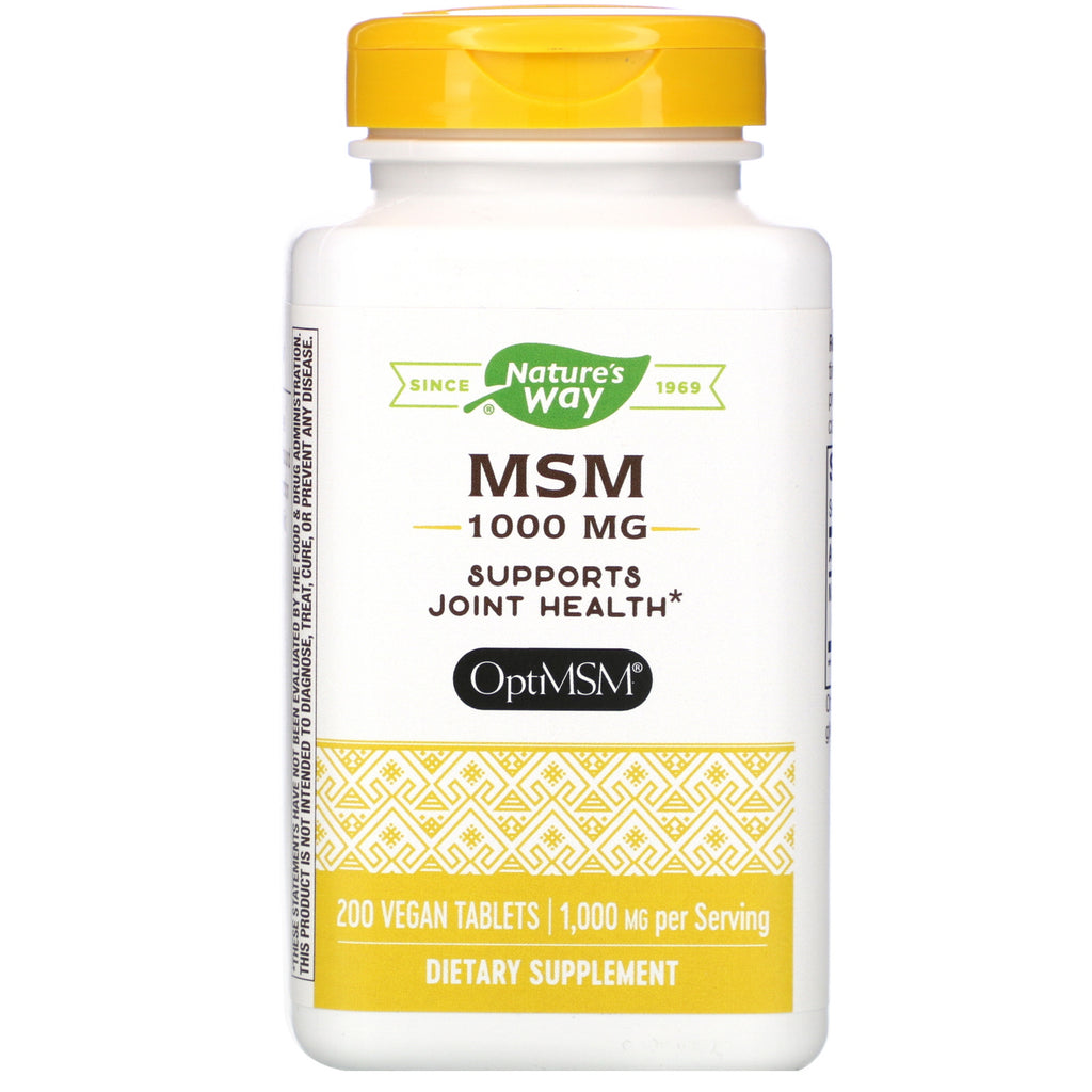 Nature's Way, MSM, 1,000 mg, 200 Vegan Tablets