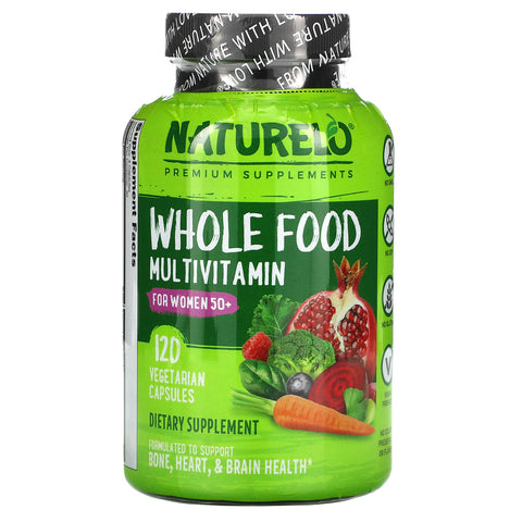 NATURELO, Whole Food Multivitamin for Women 50+, 120 Vegetarian Capsules