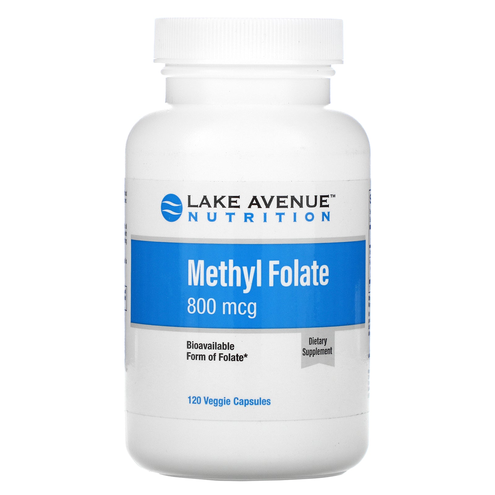 Lake Avenue Nutrition, Methyl Folate, 800 mcg, 120 Veggie Capsules