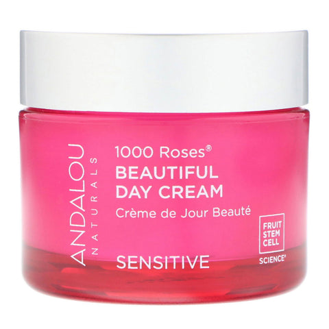 Andalou Naturals, 1000 Roses Beautiful Day Cream, Sensitive, 1.7 oz (50 ml)