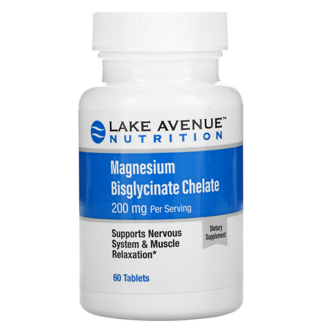 Lake Avenue Nutrition, Magnesium Bisglycinate Chelate, 200 mg, 60 Tablets