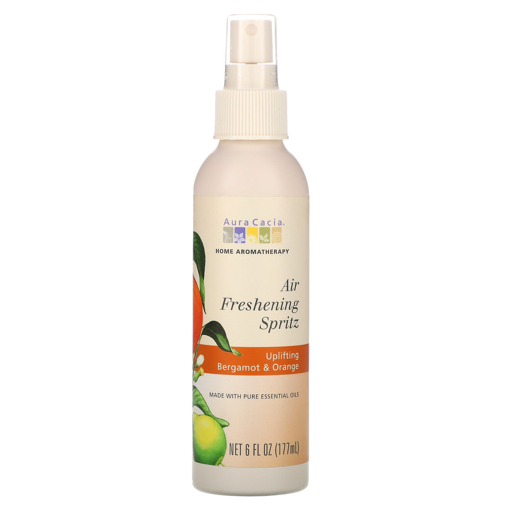 Aura Cacia, Air Freshening Spritz, Uplifting Bergamot & Orange, 6 fl oz (177 ml)