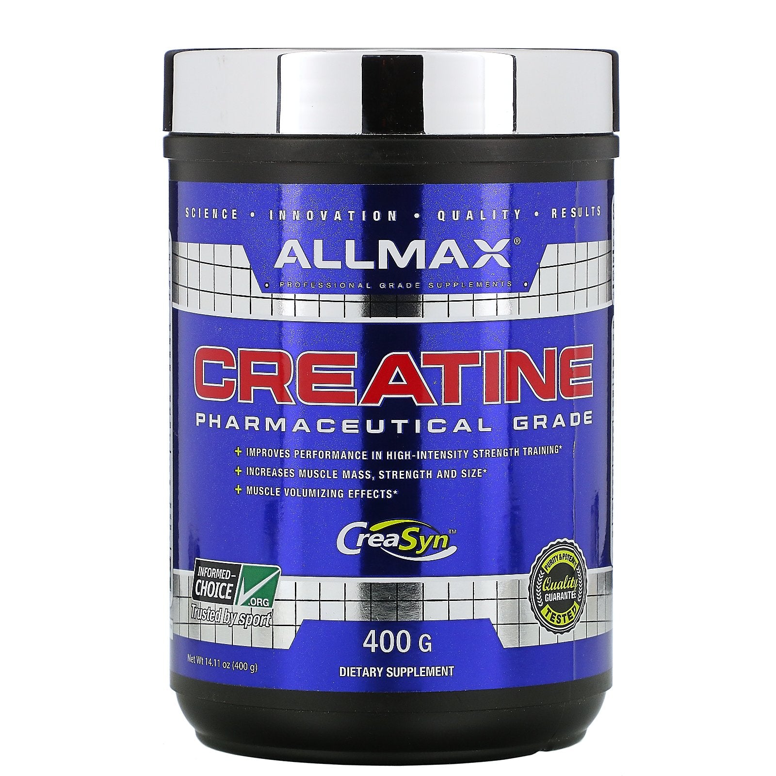 ALLMAX Nutrition, Creatine Powder, 100% Pure Micronized Creatine Monohydrate, Pharmaceutical Grade Creatine, 14.11 oz (400 g)