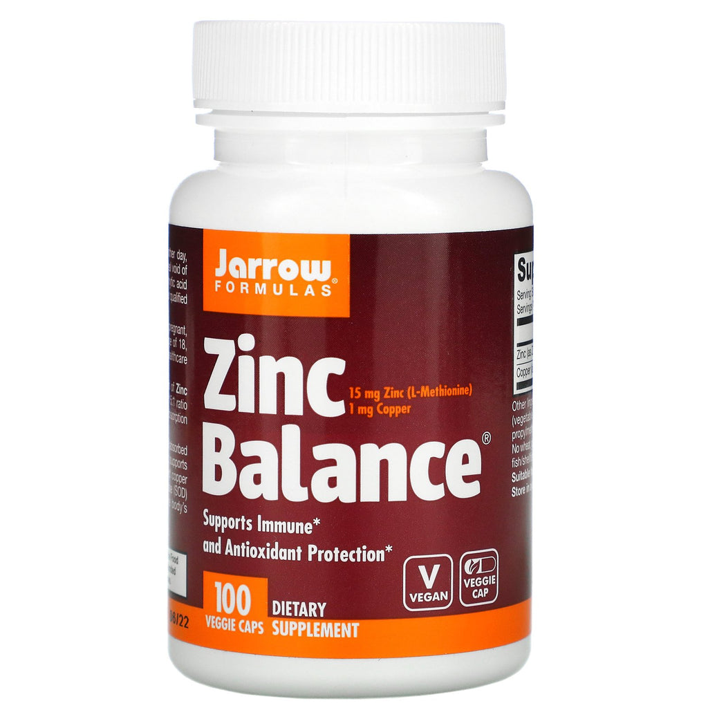 Jarrow Formulas, Zinc Balance, 100 Veggie Caps