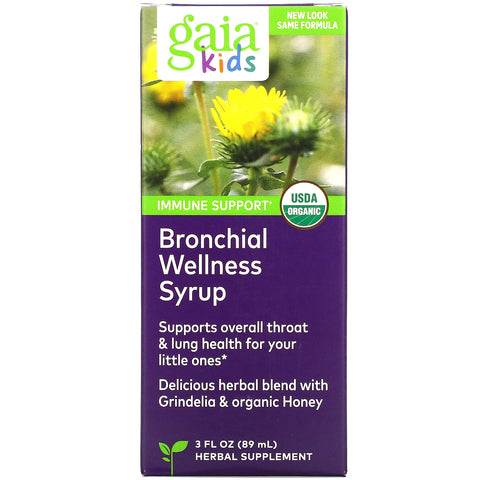 Gaia Herbs, Bronchial Wellness for Kids, 3 fl oz (89 ml)