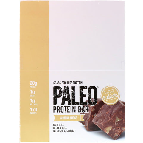 Julian Bakery, PALEO Protein Bar, Almond Fudge, 12 Bars, 2.0 oz (56.3 g) Each