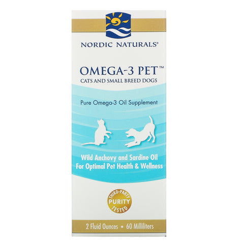 Nordic Naturals, Omega-3 Pet, Cats and Small Breed Dogs, 2 fl oz (60 ml)