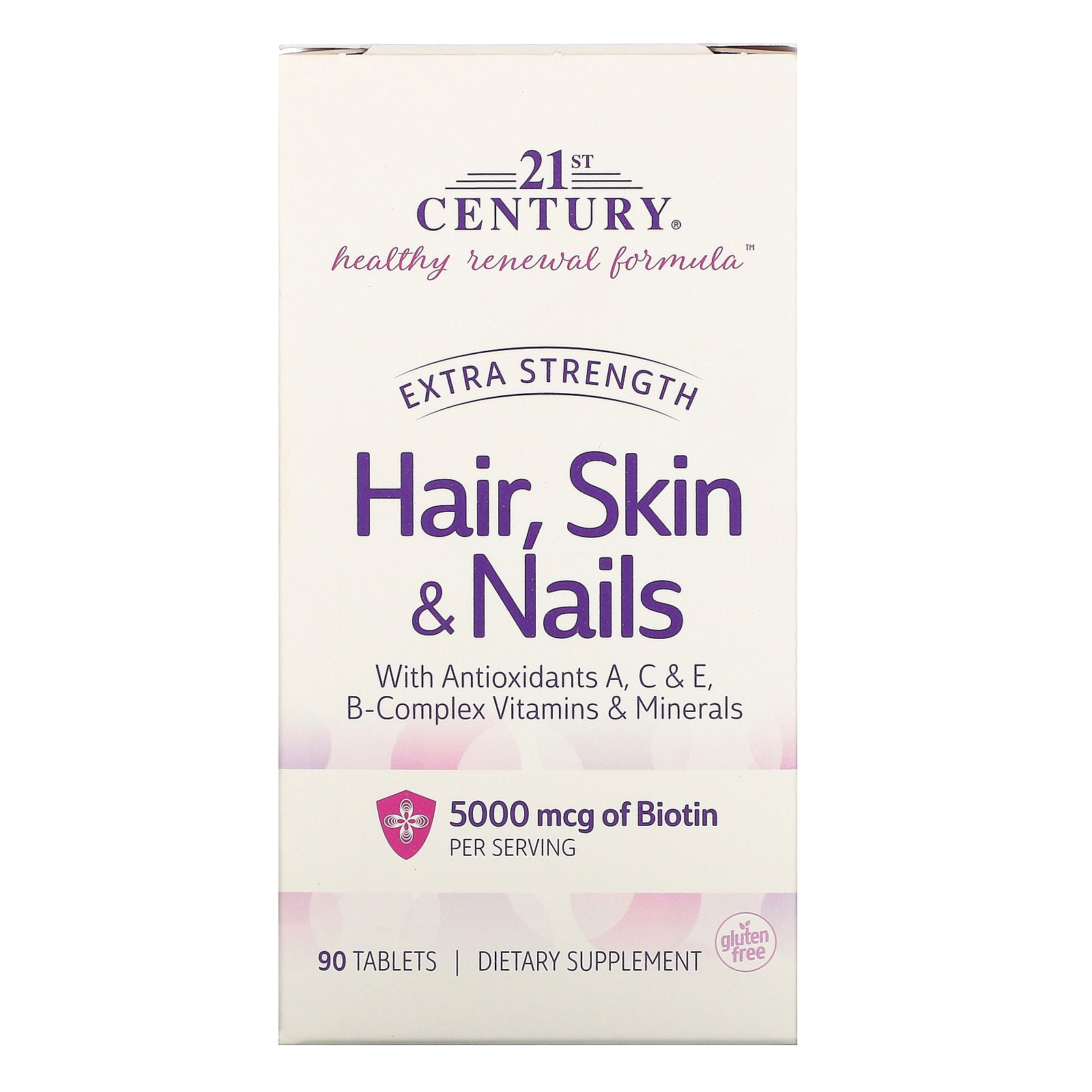 21st Century, Hair, Skin & Nails, Extra Strength, 90 Tablets