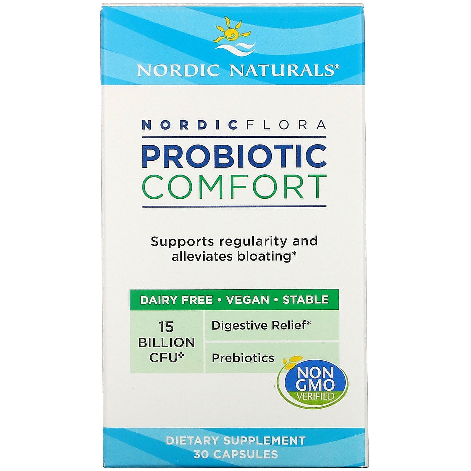 Nordic Naturals, Nordic Flora Probiotic, Comfort, 15 Billion CFU, 30 Capsules