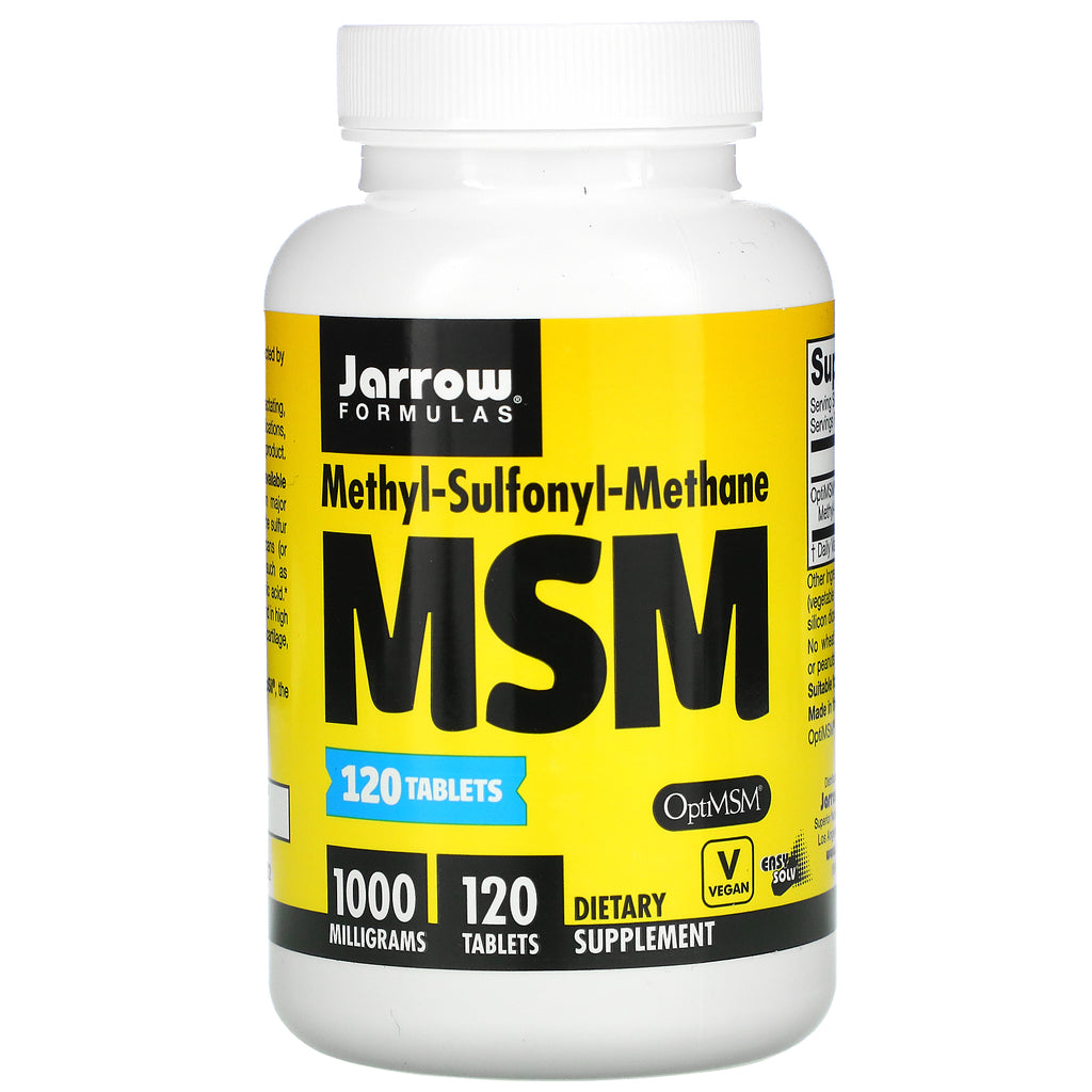 Jarrow Formulas, MSM, 1,000 mg, 120 Tablets