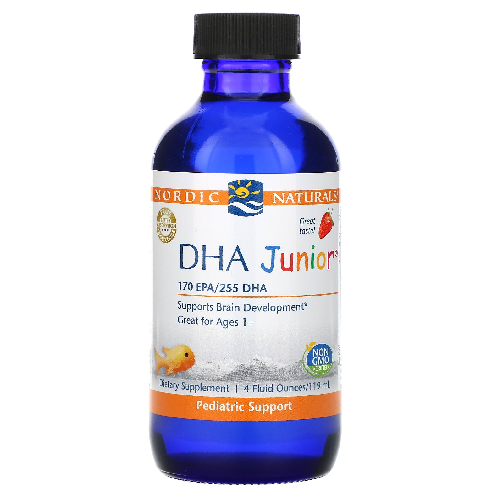 Nordic Naturals, DHA Junior, Great for Ages 1+, Strawberry, 4 fl oz (119 ml)