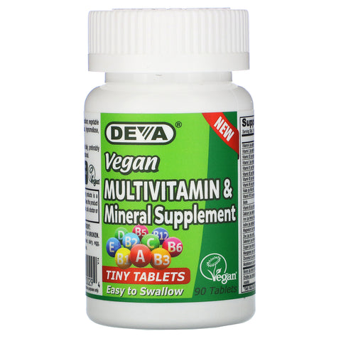 Deva, Vegan Multivitamin & Mineral Supplement, 90 Tablets