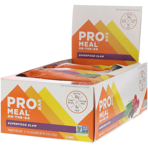 ProBar, Meal On-The-Go, Superfood Slam, 12 Bars, 3 oz (85 g) Each