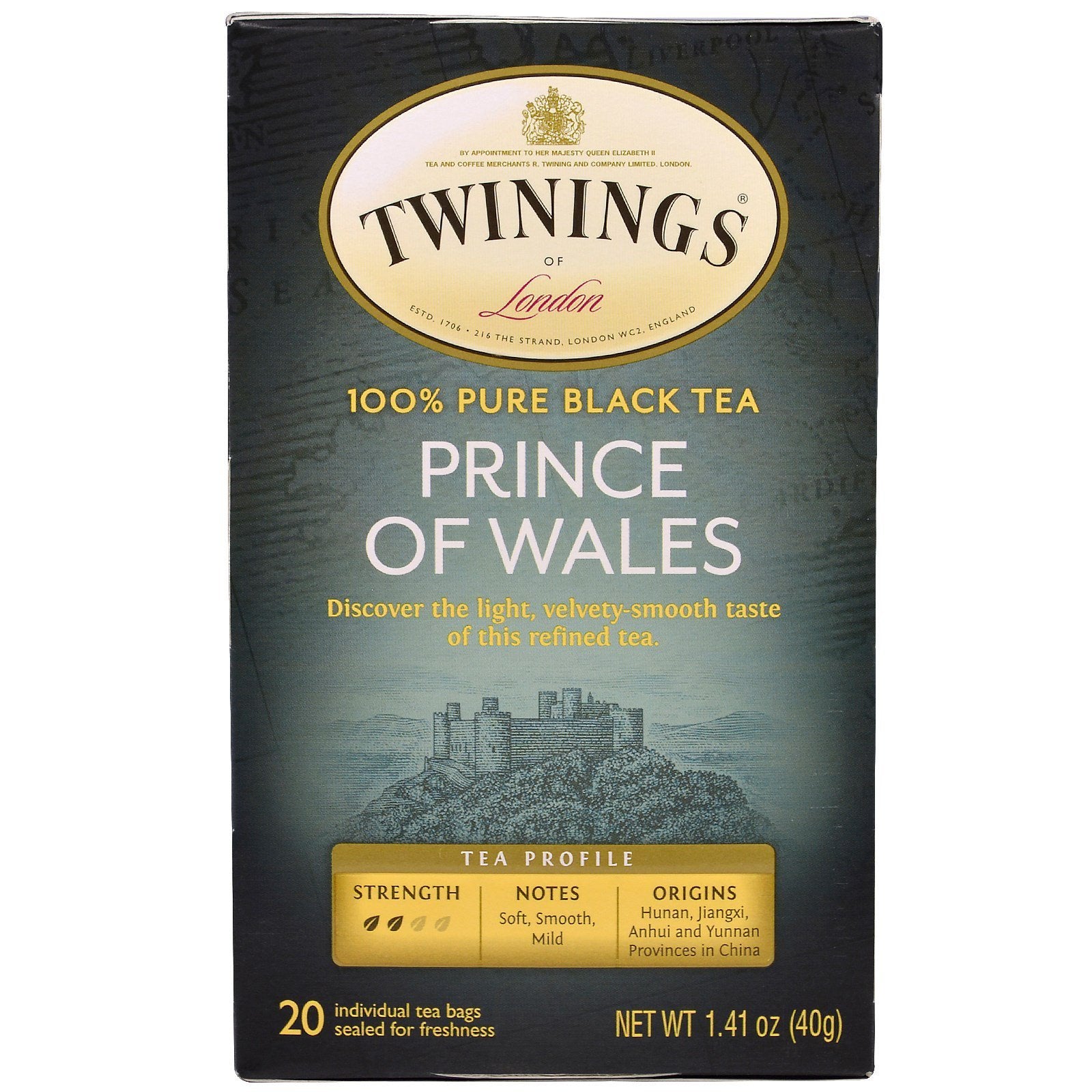 Twinings, Prince of Wales Tea, 20 Tea Bags, 1.41 oz (40 g)