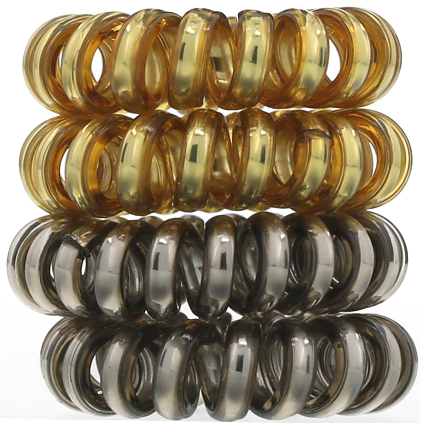Kitsch, Hair Coils, Metallic, 4 Pieces