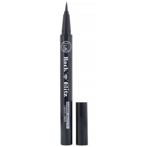 J.Cat Beauty, Rock n Glitz, Diamond Dazzle Liquid Liner, RG108 Tuxedo Mask Matte Black, 0.03 oz (0.85 g)