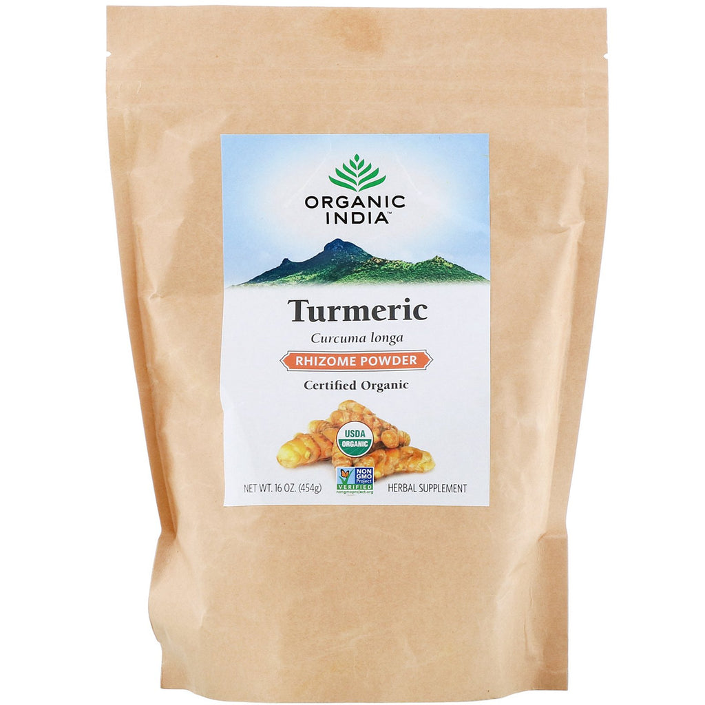 Organic India, Turmeric Rhizome Powder, 16 oz (454 g)