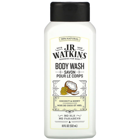 J R Watkins, Body Wash, Coconut & Honey, 18 fl oz (532 ml)