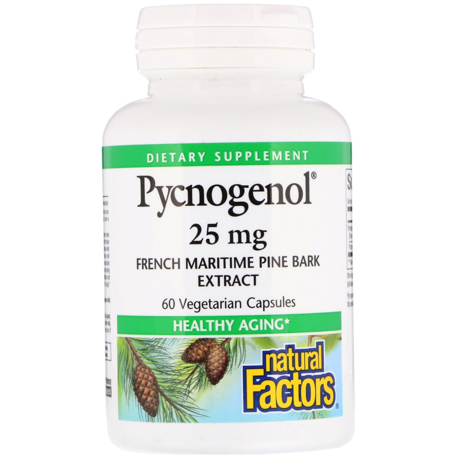 Natural Factors, Pycnogenol, 25 mg, 60 Vegetarian Capsules